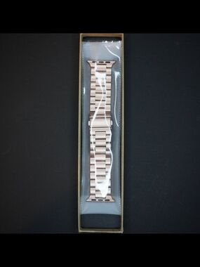 Metal Apple Watch Band 38mm 40mm 41mm Gold Stainless Steel Link Bracelet